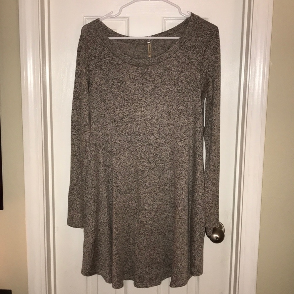Grey speckled dress